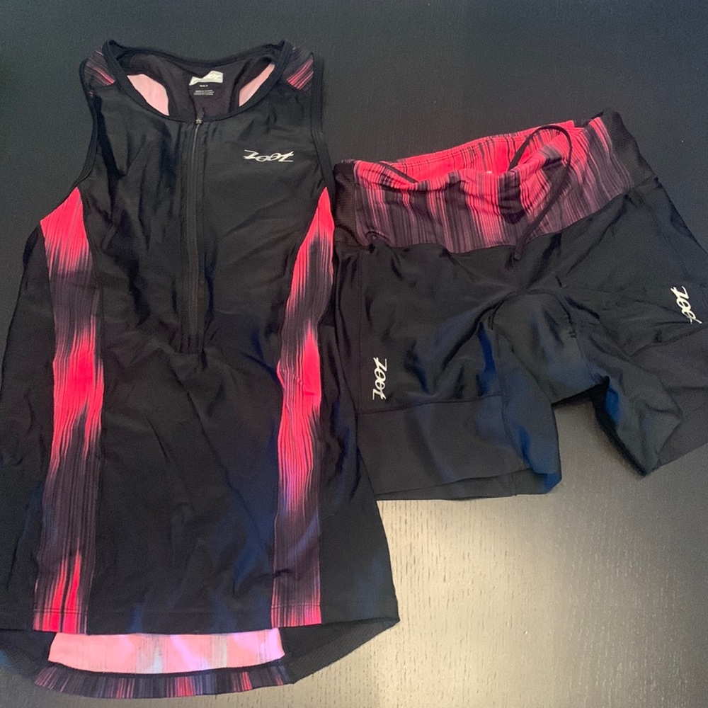 zoot tri kit. two piece. top medium. bottom large.